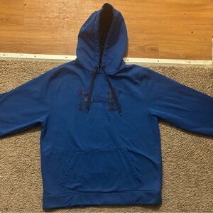 Under Armour Men's Lg Blue Hoodie Large Front Logo Brand Embroidered Like New